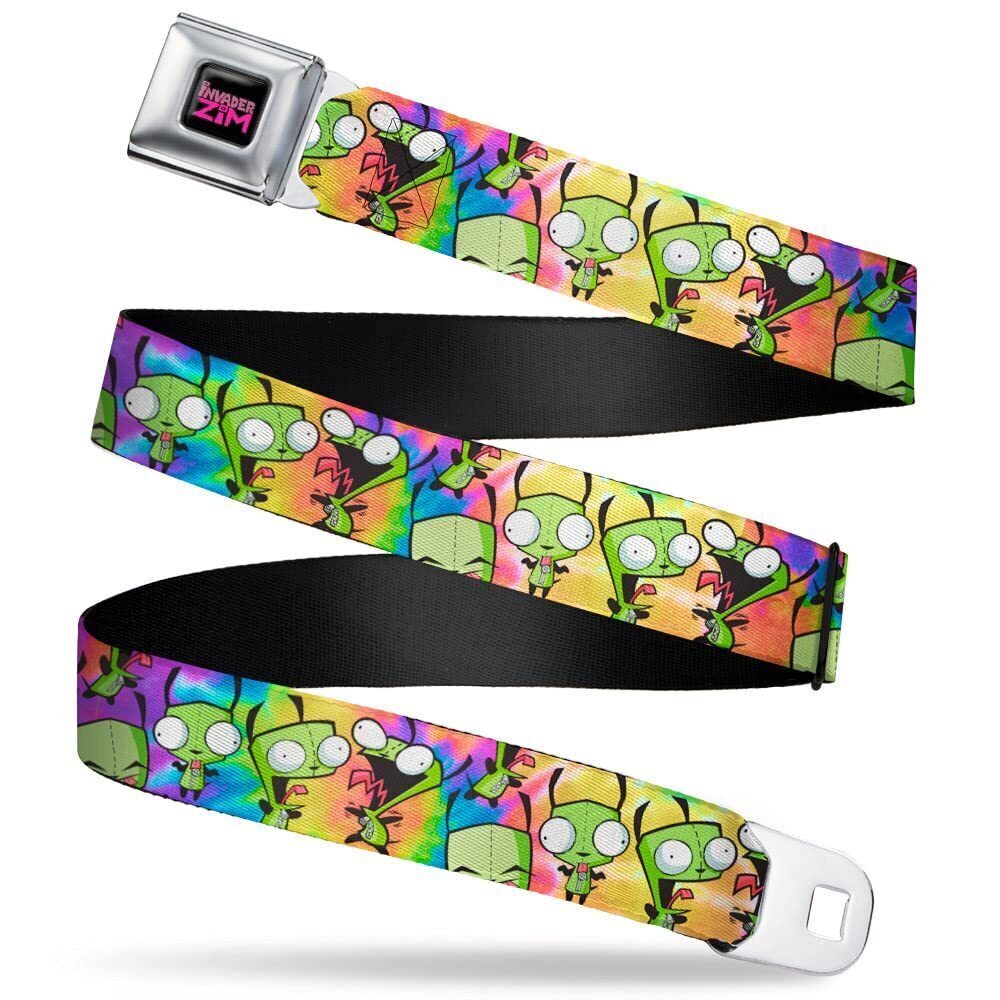 8541 Nickelodeon Belt, Seatbelt Buckle Belt, Invader Zim GIR Poses